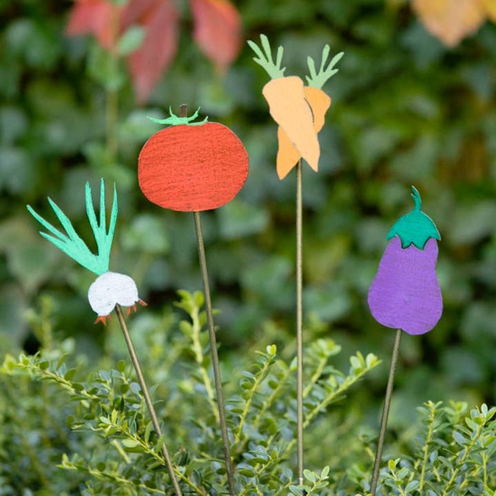 Whimsies - Wholesale Garden/Lawn Stake - Gardening Stake VEGETABLE Rustic Metal Signs Garden