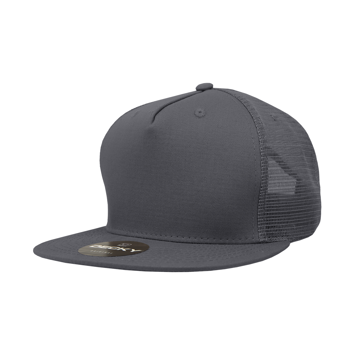 The Park Wholesale - Wholesale Truckerpet - Uniseks - Decky 1040 - Blanco Trucker Snapback-hoeden met 5 panelen - 104035