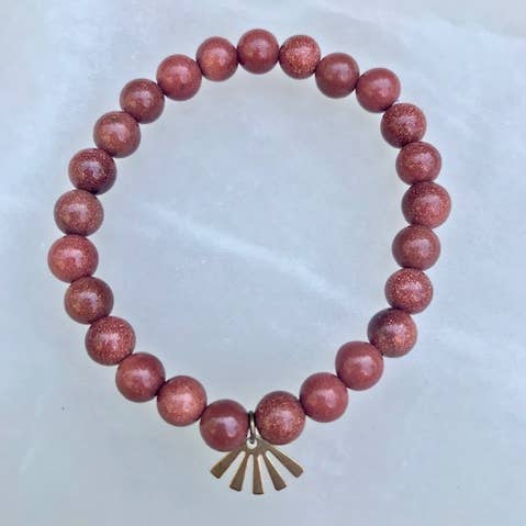 Gold Sandstone Mala Bracelet for wholesale by Santore Jewelry Company