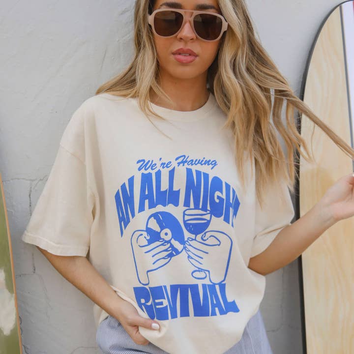 All Night Revival T-Shirt and other Purchase Wholesale zach bryan t shirt. Free Returns & Net 60 Terms on Faire trending on Faire.