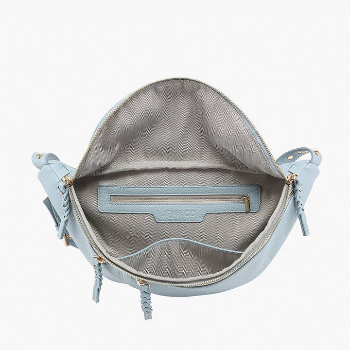 Jen & Co. - Wholesale Crossbody Bag - Women's - M2548 Nova Studded Sling Bag w/ Braided Zippers