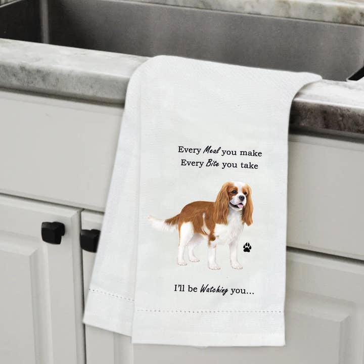 E&S Pets - Wholesale Tea Towel - King Charles Cavalier Kitchen Towel2