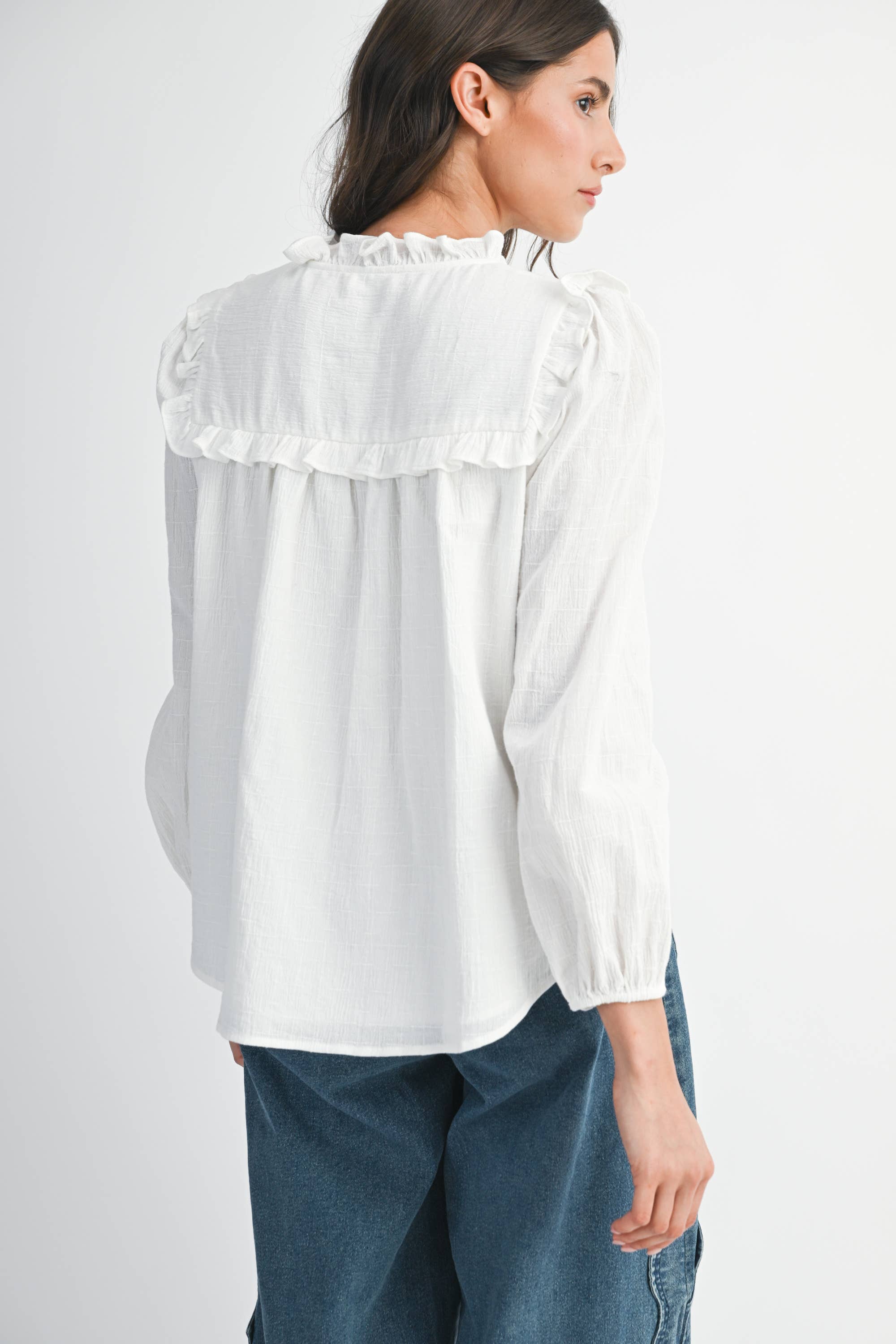 Camellia - Vente Chemisier – femme - BLOUSE AVEC DÉTAILS VOLANTÉS14