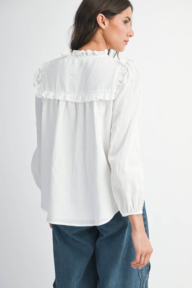 Camellia - Vente Chemisier – femme - BLOUSE AVEC DÉTAILS VOLANTÉS14