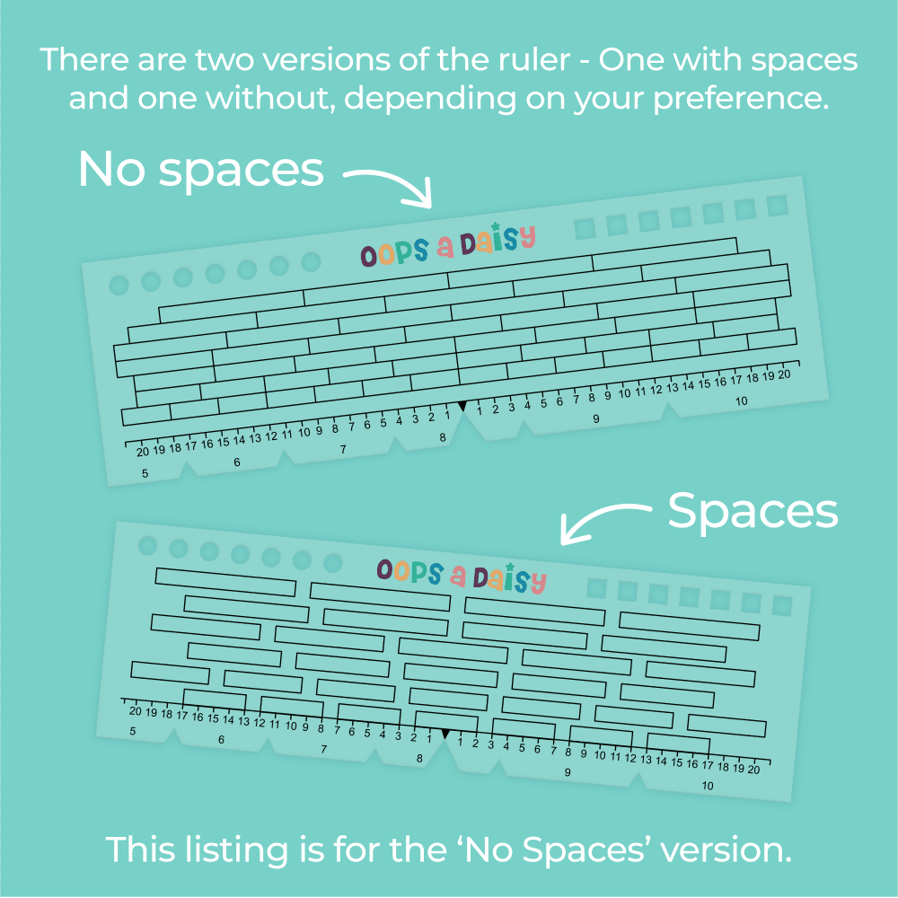 Oops a Daisy UK Ltd – wholesale Stencil/craft die – Universal Journal Grid Ruler - No Spaces12