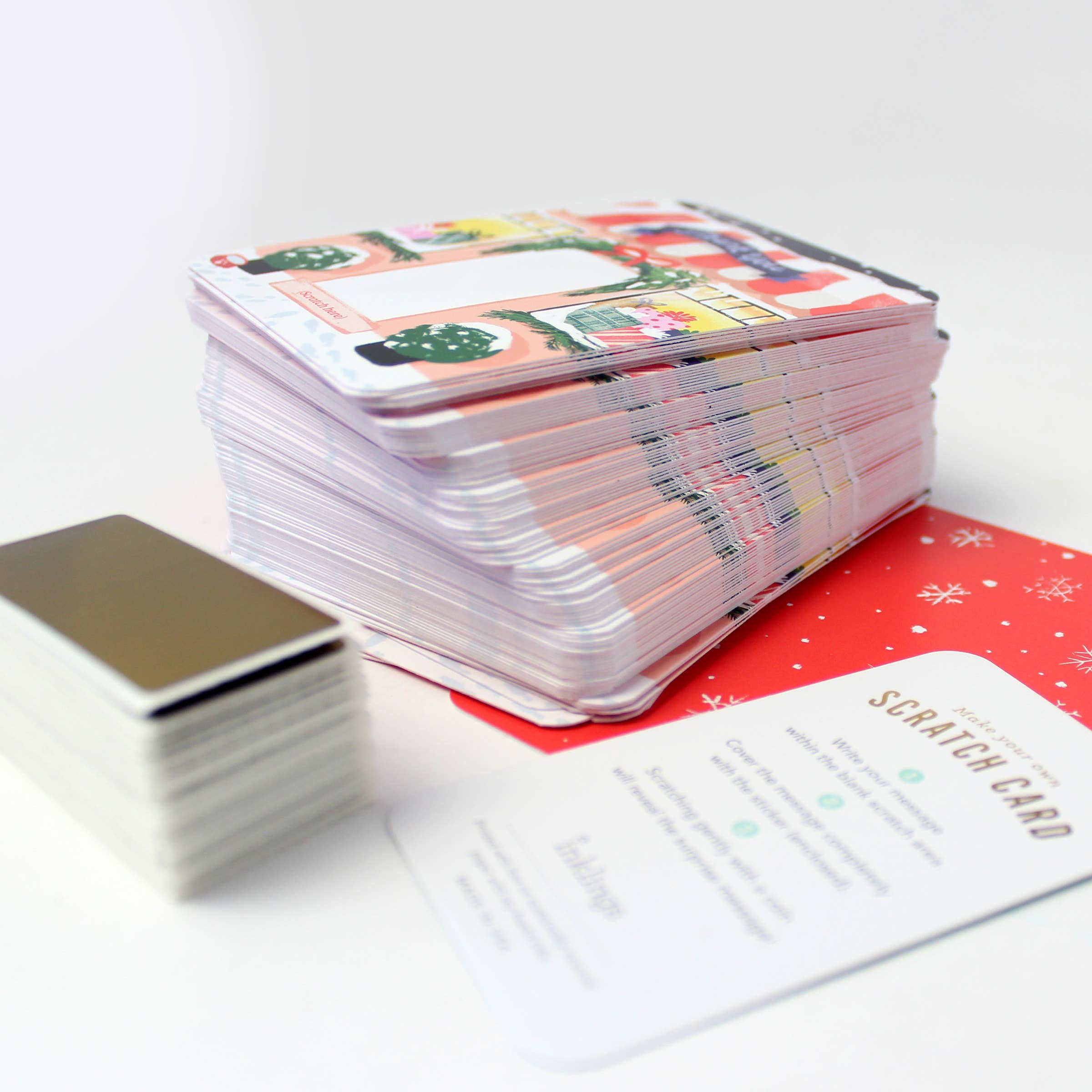 Inklings Paperie - Wholesale Stationery/Notecard Set - 100 Customer Scratch-off Cards - Winter Shop4