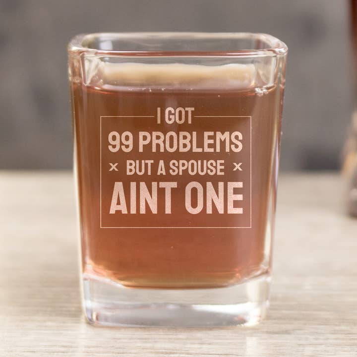 Gafas de chupito grabadas para solteros y divorciados, diseño: D99 para venta al por mayor de Everything Etched