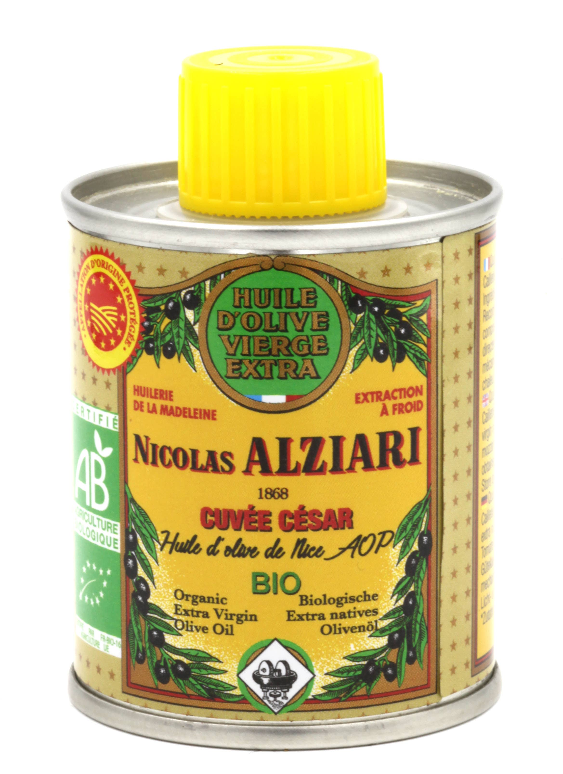 Eastern Shore Products - Vendita all'ingrosso Olio d'oliva - Olio EVO Biologico Nicolas Alziari « Cuvee Cesar » (100 ml)0