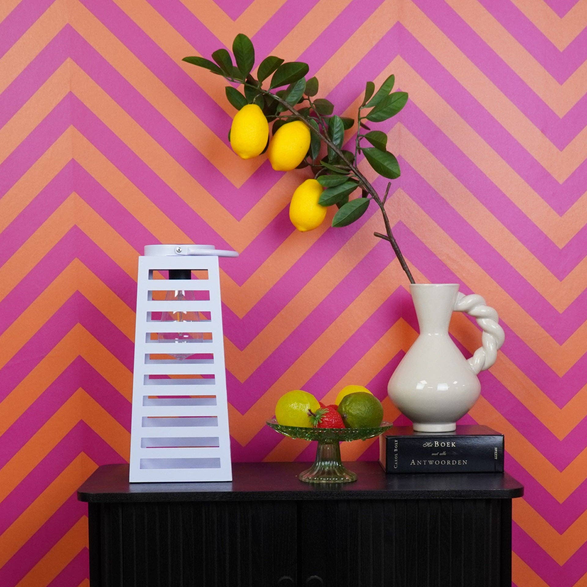 Housevitamin bv - Wholesale Lantern - Lamp- Lantern - Solar - Metal - Lila - 14x32,5cm3