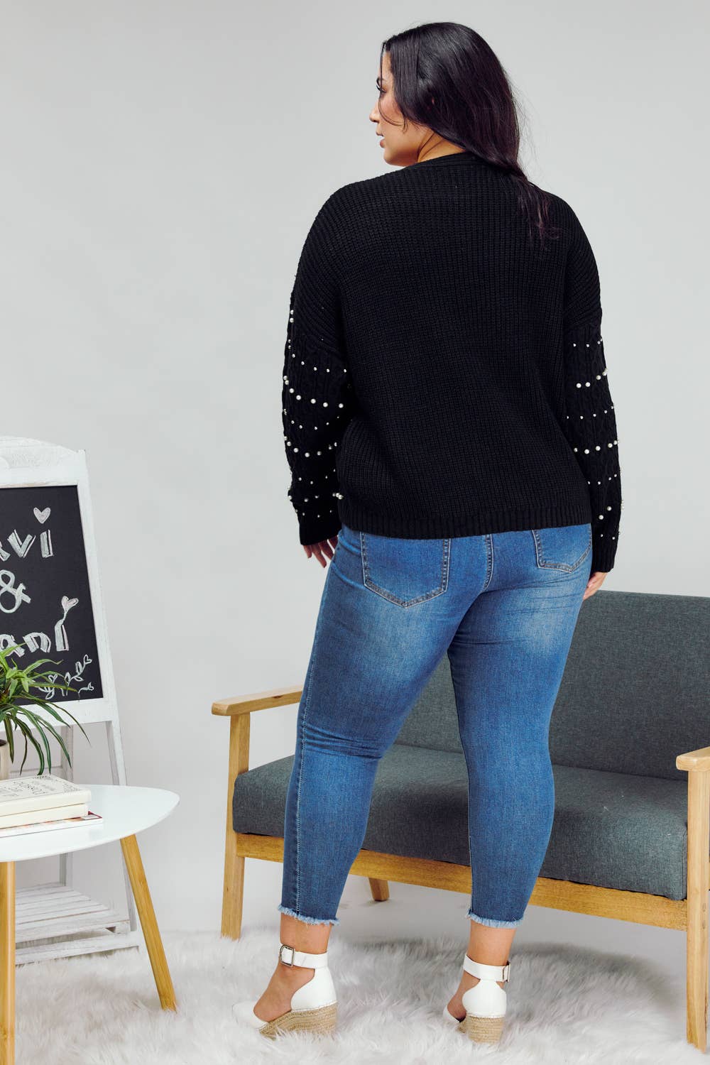 Davi & Dani - Wholesale Cardigan - Women's - PLUS PRINTED LONG SLEEVE CARDIGAN5