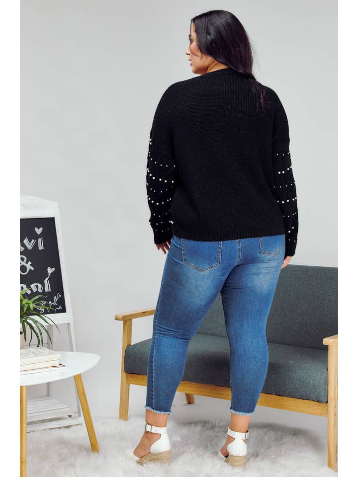 Davi & Dani - Wholesale Cardigan - Women's - PLUS PRINTED LONG SLEEVE CARDIGAN5