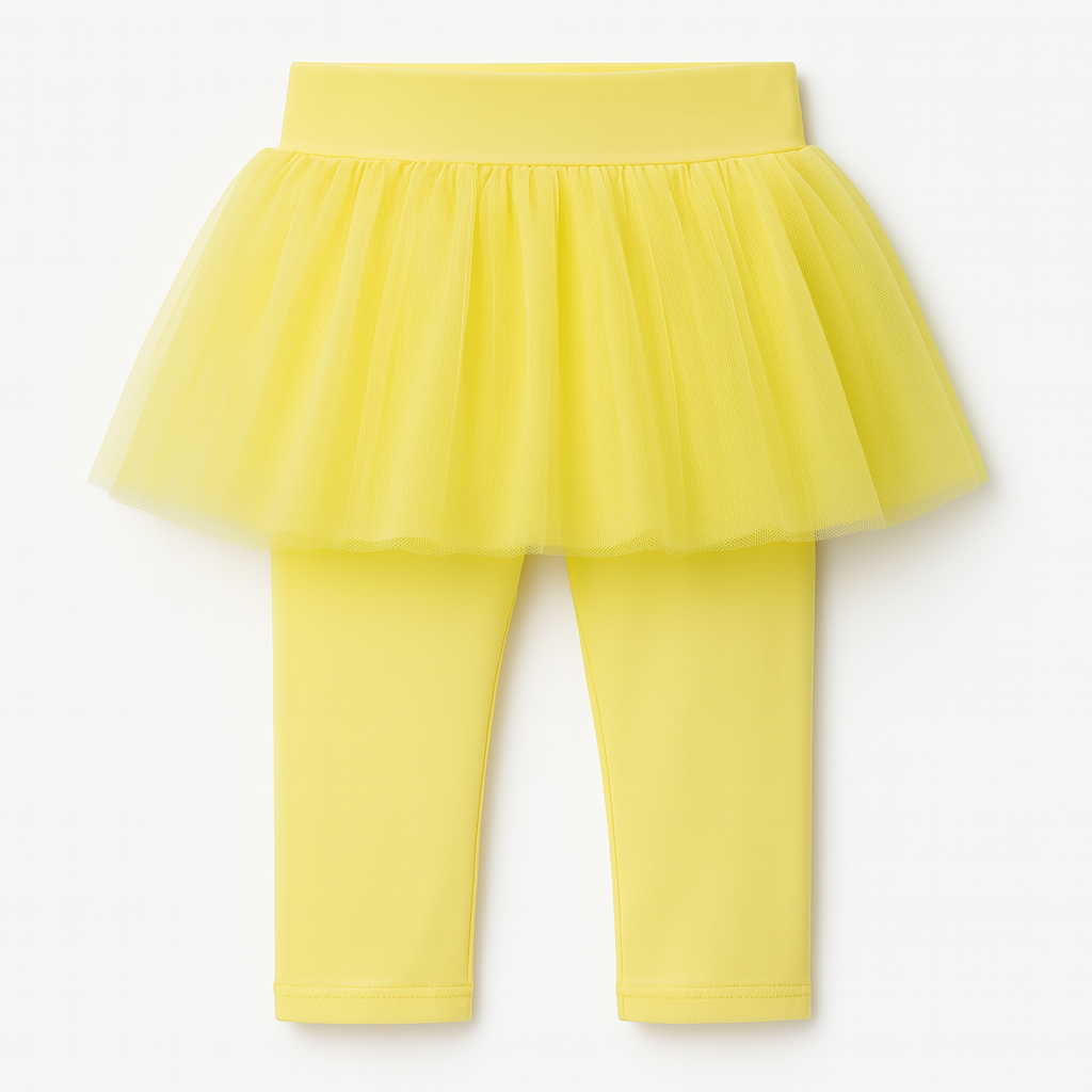 Fennco Styles - Wholesale Top & Leggings Set - Kids - Yellow Toddler Girl Tutu Legging Pants   0