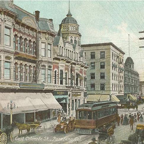 Impressão de Arte LA-408 Vista Antiga, Rua Colorado, Pasadena, Califórnia por atacado de Found Image Press