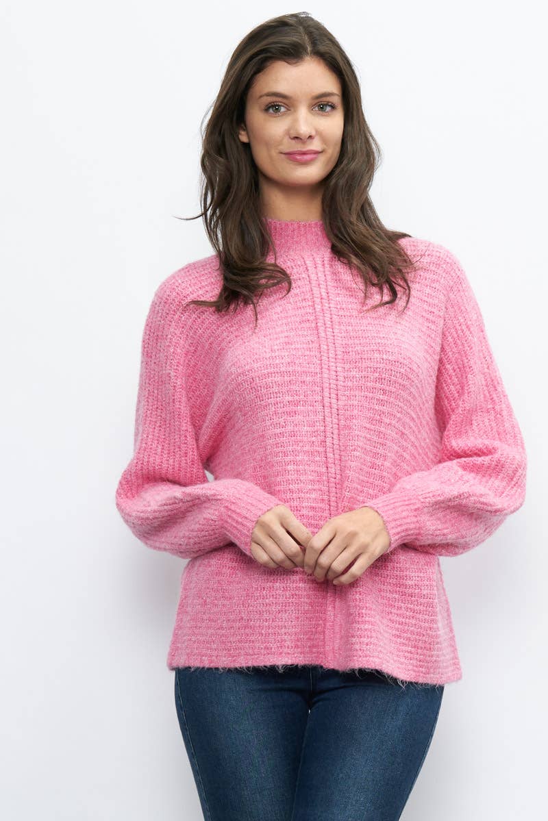 Newbury Kustom - Wholesale Knit Sweater - Women's - 10978 - FRONT SEAM DETAIL MOCKNECK SWEATER11