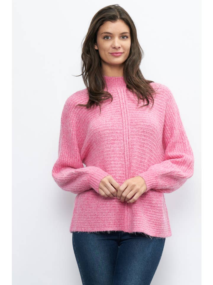 Newbury Kustom - Wholesale Knit Sweater - Women's - 10978 - FRONT SEAM DETAIL MOCKNECK SWEATER11