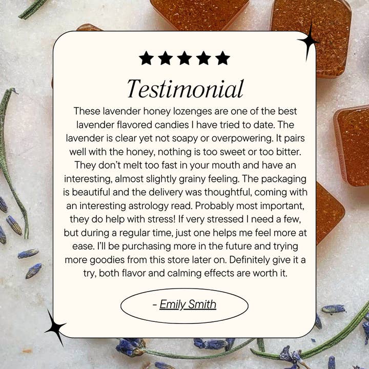 Virgo Moon - Wholesale Lozenges/Cough Drops - Lavender Honey Lozenges (Bulk)4