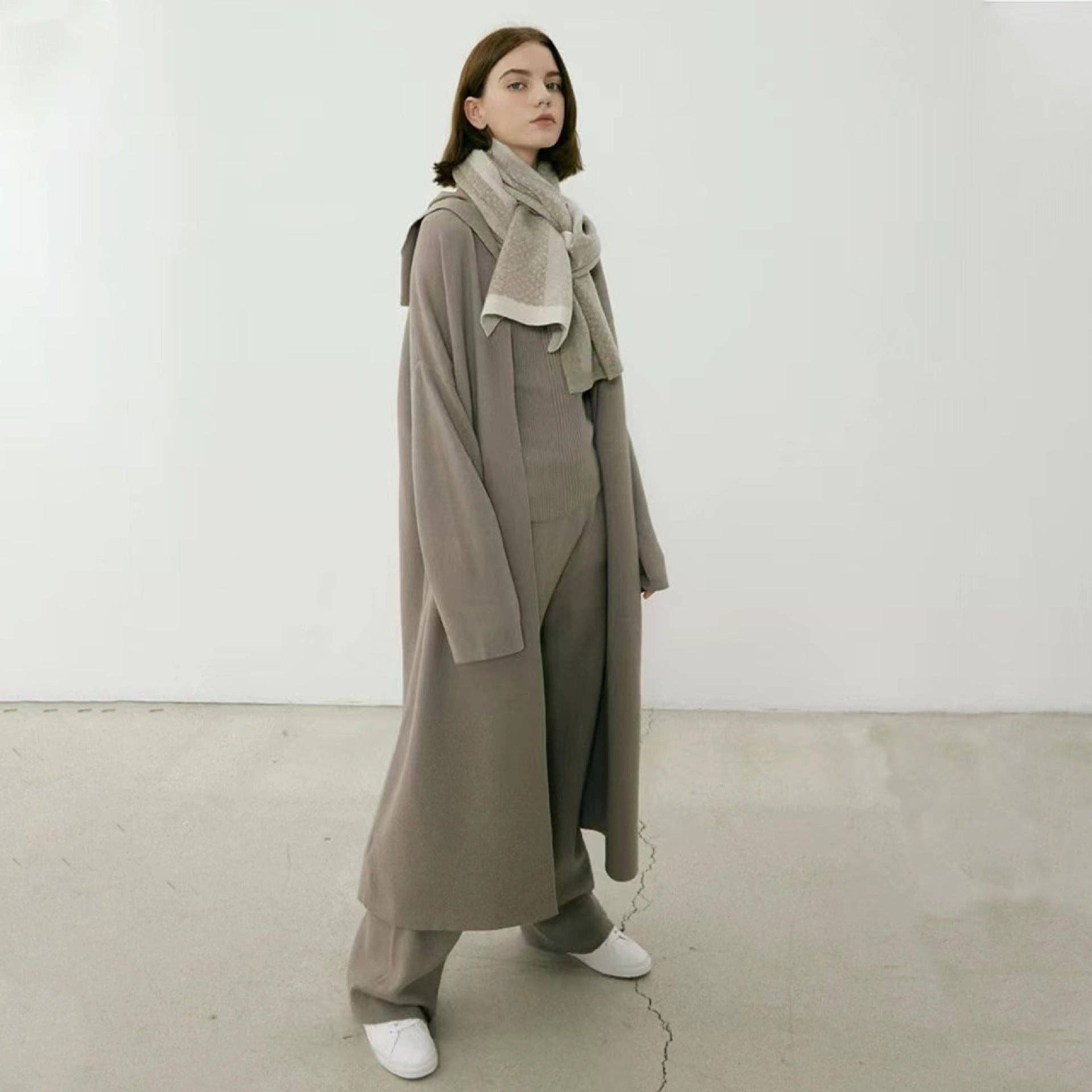 Dipped Shop - Vendita all'ingrosso Sciarpa - Donna - 2+ Sciarpe a Maglia a Punti con Colore a Contrasto DPKS10063