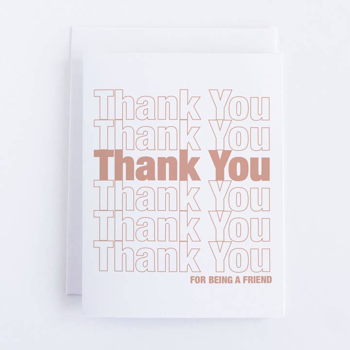 "Plastic Bag Thank You" Greeting Card for wholesale by Paperie by MJ
