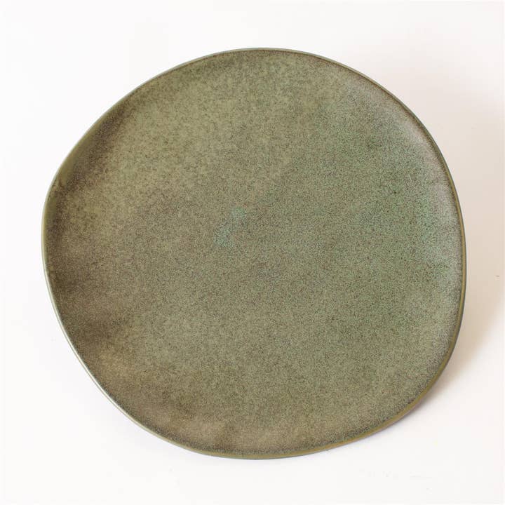 Audrey's Home & Gift - Wholesale Dinner Plate - Dinner Plate - Green Reactive Glaze (PK/12)1