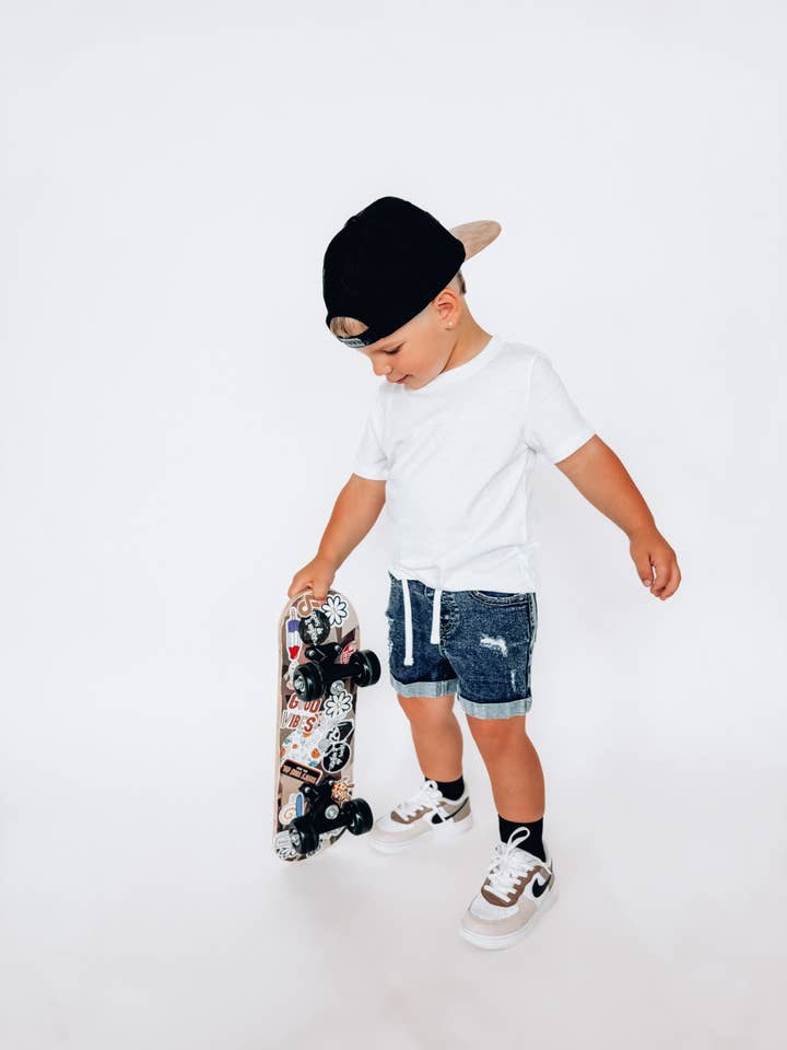 Dark Wash Jorts for wholesale by Crew + Company