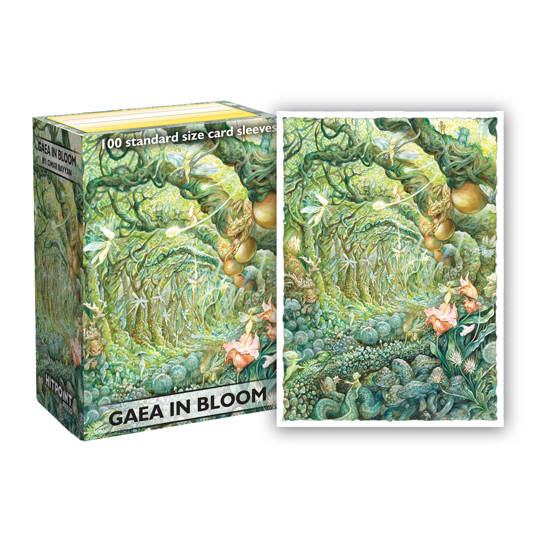 Hit Point Press - Wholesale Tarot Cards - Dragon Shield Matte Sleeves - Gaea In Bloom (Omar Rayyan)1