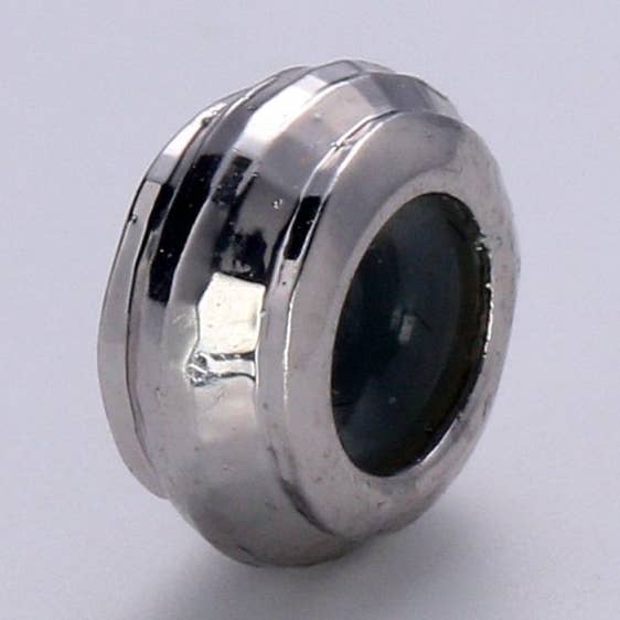 Aim Eternal - Wholesale Beads - Stopper Beads, Silver Stopper beads with Rubber Ring, Dainty Mini Spacer beads, Bracelet Necklace DIY, 6X3mm, B-3700