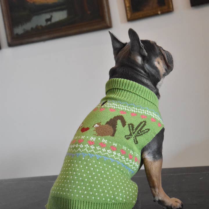 Finnegan’s Standard Goods - Wholesale Pet Sweater - Dog - Fernfield Squirrel Sweater 4