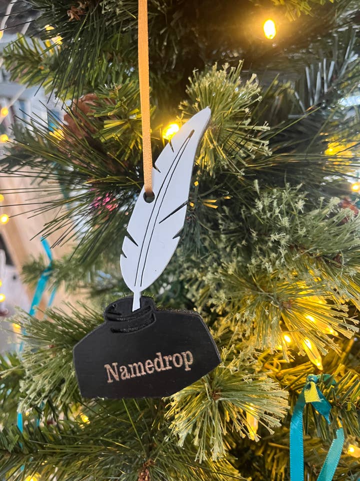 Custom Quill And Inkwell Ornament for wholesale by Room To Improve