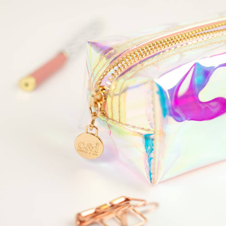 Coral and Ink - Wholesale Pencil case/pouch - Clear Holographic Pencil Case1
