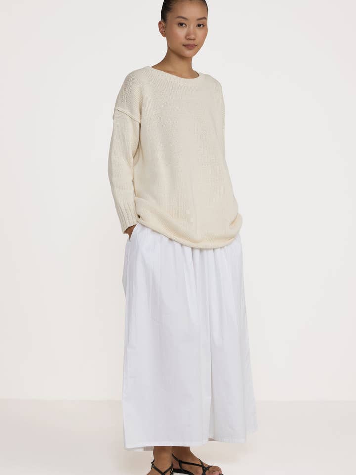 Oversized Crew Neck Sweater - Ivory for wholesale by LAUDE the Label