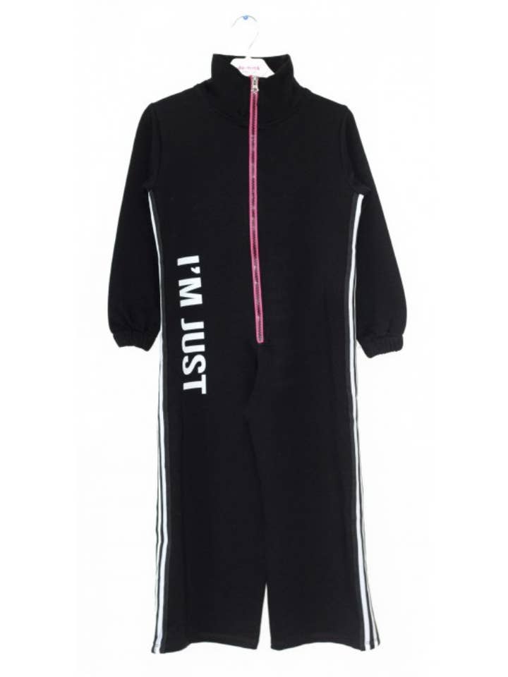 I Am Just 'Black Jumpsuit for wholesale by Boom Bam