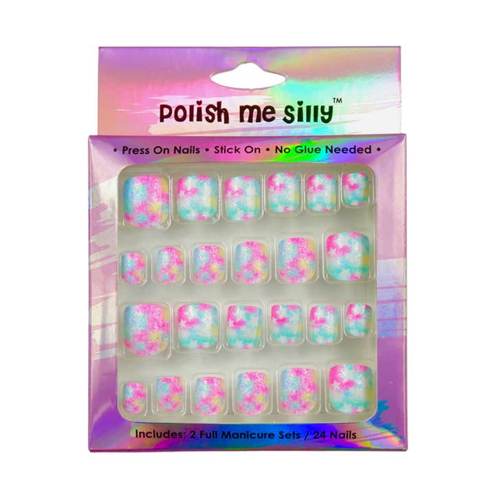 Watercolor Star Nails - Press On Nails - Stick On for wholesale by Polish Me Silly
