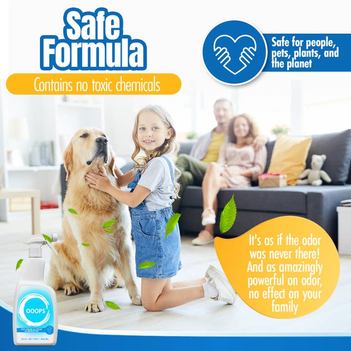 OOOPS™ Brand - Wholesale Pet Deodorizing Spray - OOOPS Pet Odor & Stain Eliminator - Enzyme Pet Odor Eliminat5