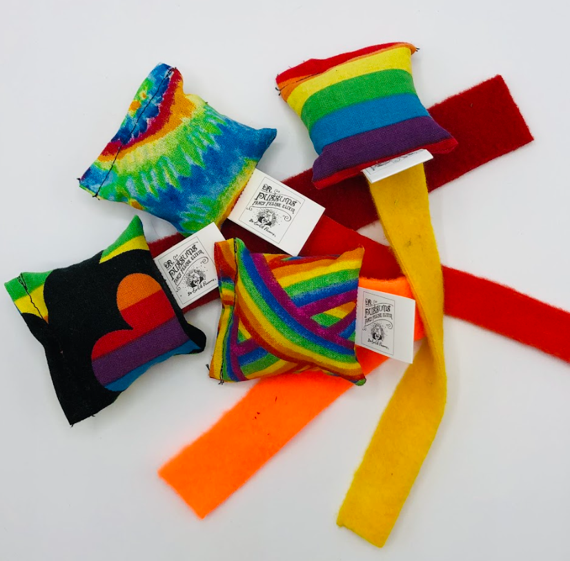 Dr. Pussums Catnip - Vente Jouet – chat - Jouet pour chat Holiday Toss About Mini coussin à l'herbe à chat3