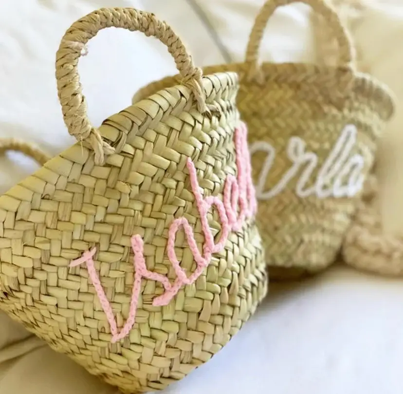 High crafty – wholesale Basket – Kids & baby – Kids Custom Straw Basket – Small Handwoven Wicker Bag 1