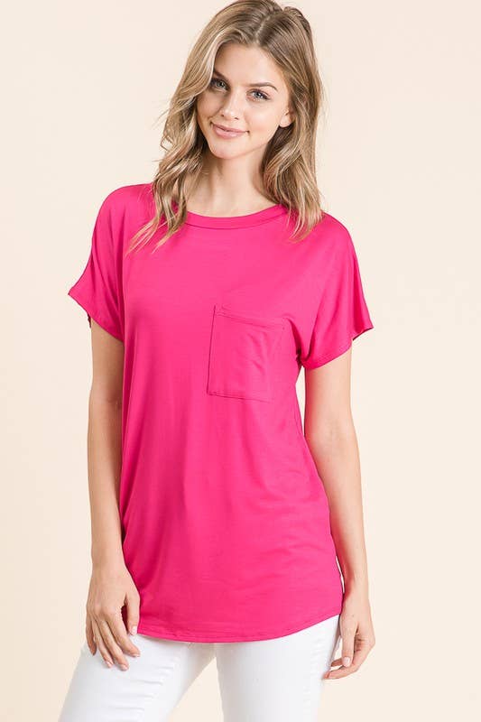 Vanilla Monkey - Wholesale T-shirt (Zonder tekening) - Dames - Basic T-shirt met zak4