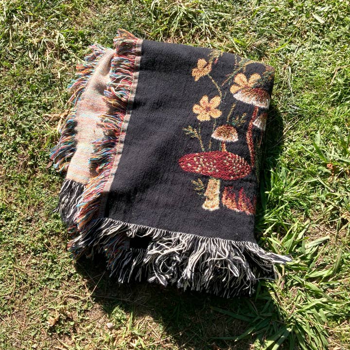 Cailee Corbett - Vendita all'ingrosso Plaid - Copriletto in tessuto Fox Forest, tappezzeria botanica, coperta da picnic4