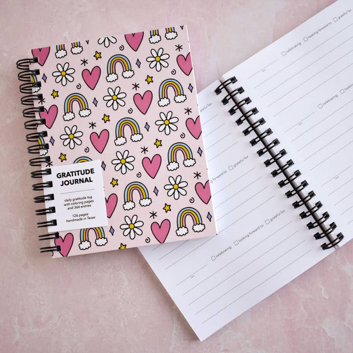 Rainbow Pattern Mini Gratitude Journal for wholesale by Kyn You Believe It