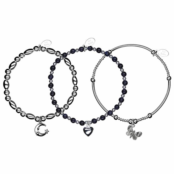 Copy of The Valentines Stack - Set of 3 Stacking Bracelet for wholesale by Lu Bella