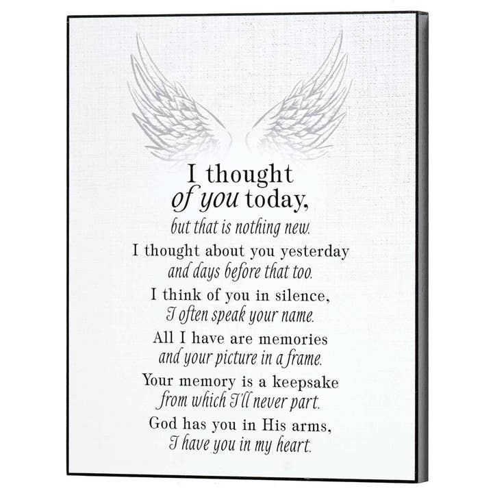 Plq Wall I Thought of You Mdf 8x10 for wholesale by Dicksons