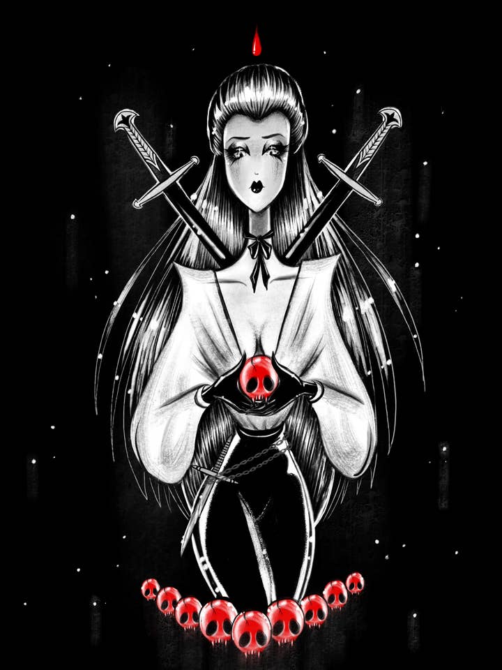 Gothisk konsttryck av vampyrdräpare för wholesale av Stefani Rabideaux