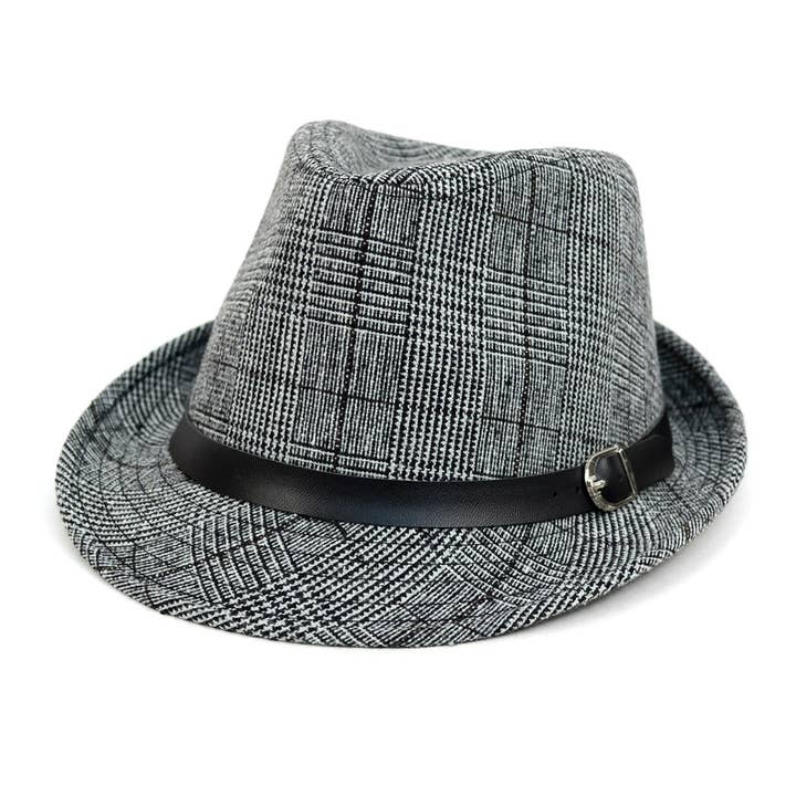Bonnet Trilby Fedora à carreaux Automne/Hiver pour la vente par Selini New York
