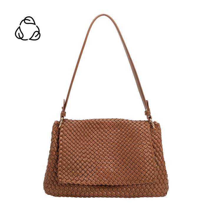 Melie Bianco - Wholesale Shoulder Bag - Women's - Natalia Saddle Recycled Vegan Shoulder Bag