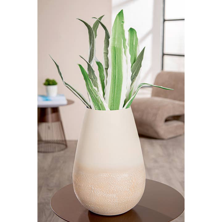 Vase round Echo beige H. 33 cm, PU 1 for wholesale on Faire1