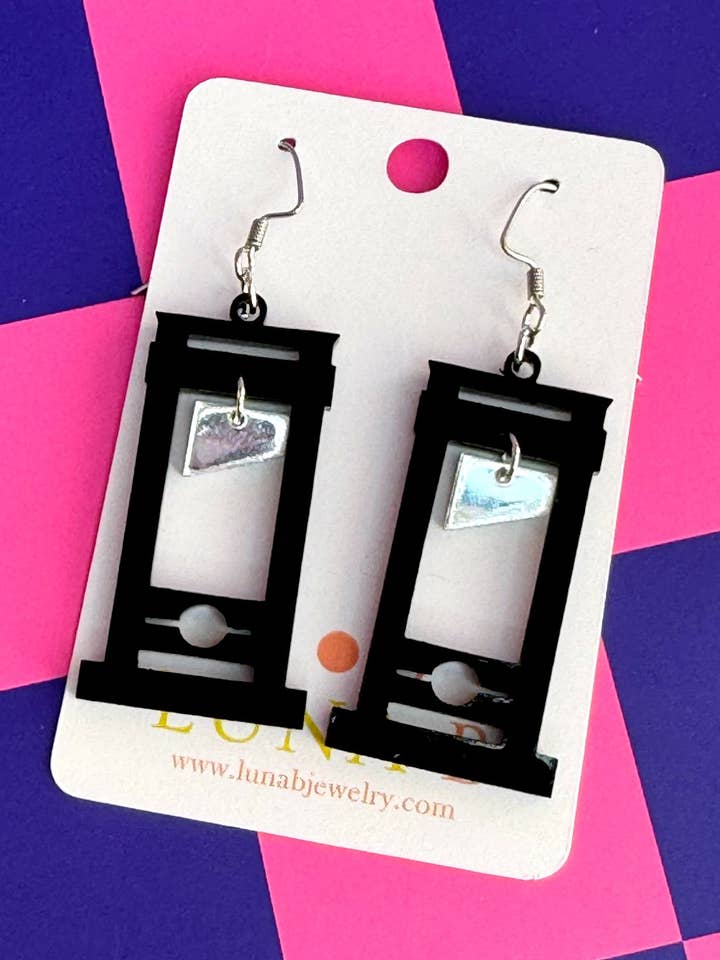 Mini Guillotine Earrings | Guilloteenies for wholesale by Luna B Jewelry