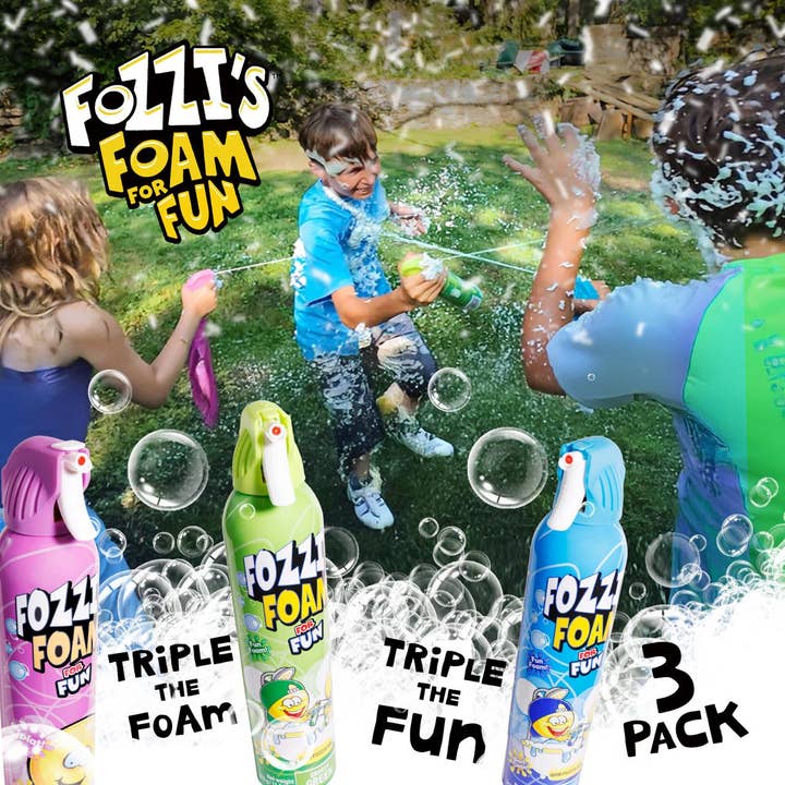 Fozzi’s Foam Spray - Wholesale Bubble Bath - 3-Pack Mixed Colors4