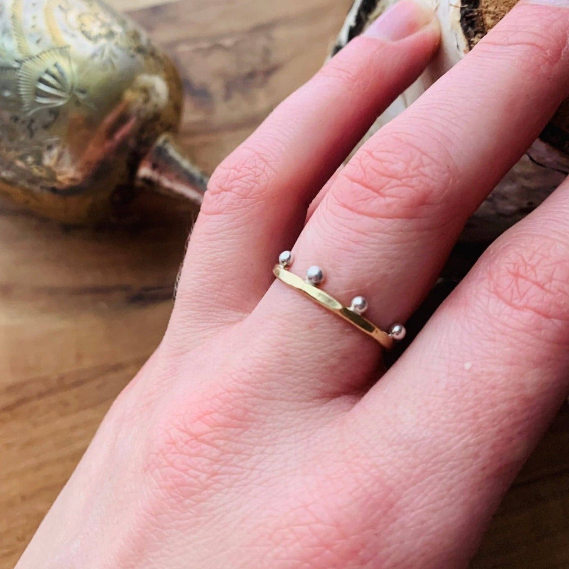 Notions of Lovely - Wholesale Band/Stacked Ring - Hello Sunshine Stackable Band- 14k Gold Fill & Sterling Silver Ring1