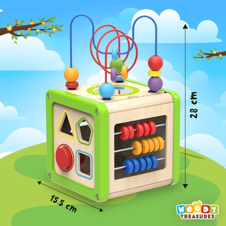 Woody Treasures - Wholesale Wood Toy - Kids - Wooden Activity Cube4