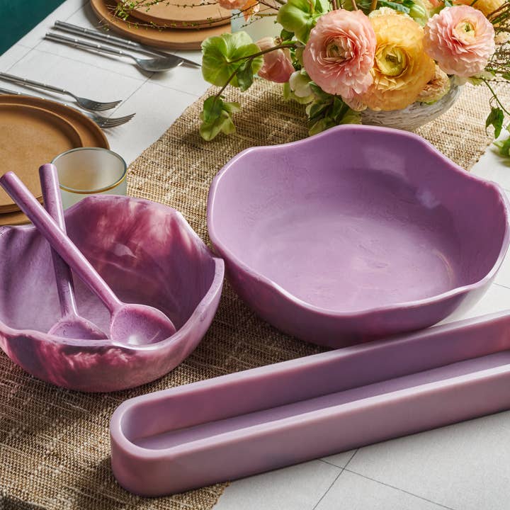 Lainy Home – Großhandel Dekorative Platte/Teller/Schüssel – Gewellte Harzschale 13" x 4"5