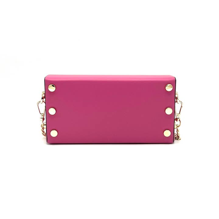 Suie Valentini srl - Wholesale Clutch Bag - Women's - Genuine leather mini clutch bag with chain, Made in Italy, art. 112590